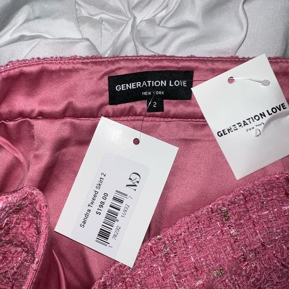 NEW GENERATION LOVE sandra tweed skirt in pink - Picture 5 of 8